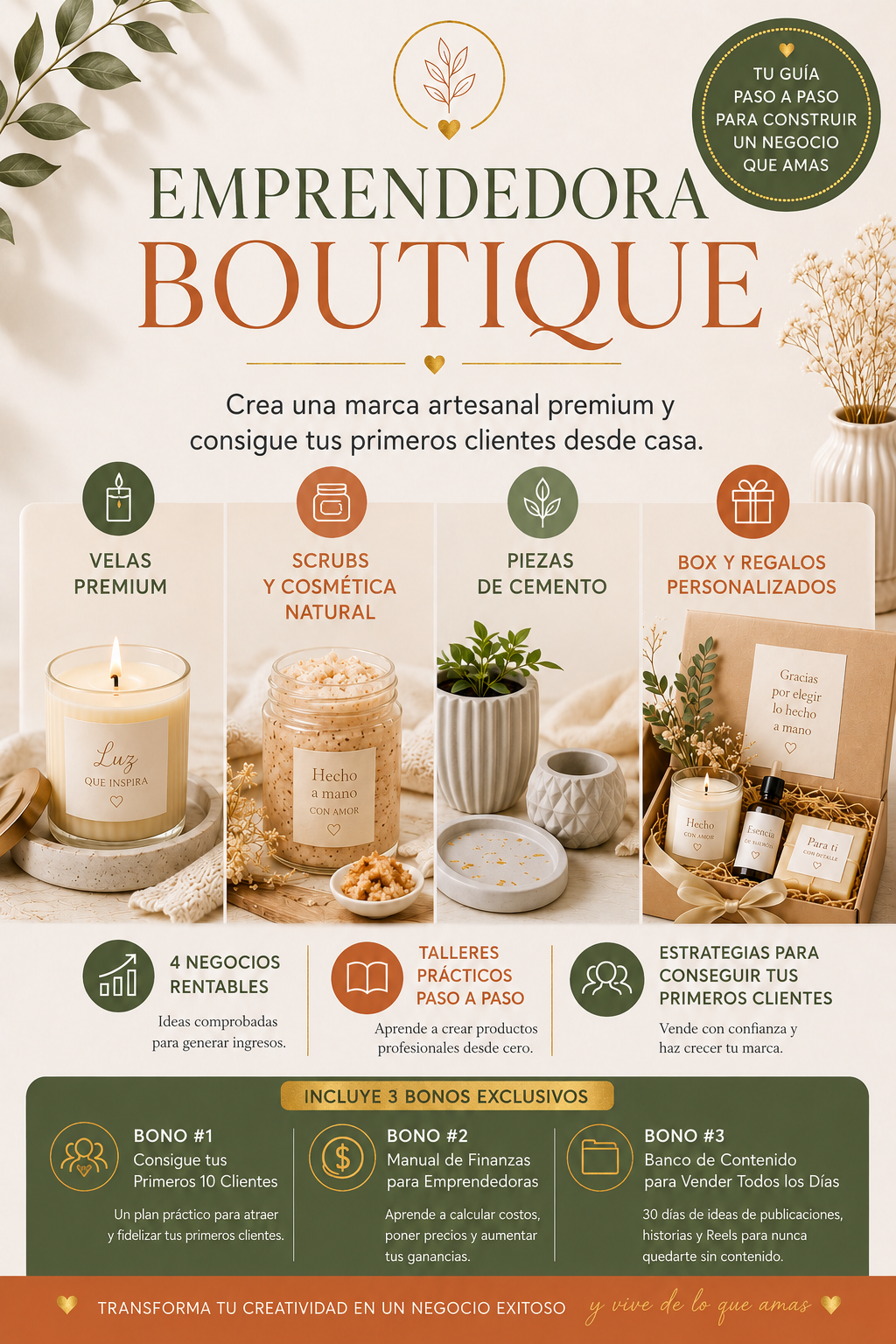Emprendedora Boutique + 3 bonos 100% gratis 🎉
